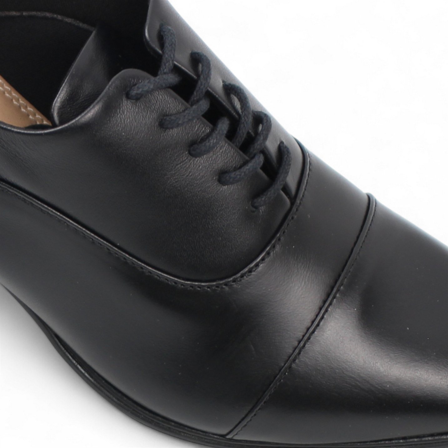 Oxford Salto Bloco Couro Preto 4