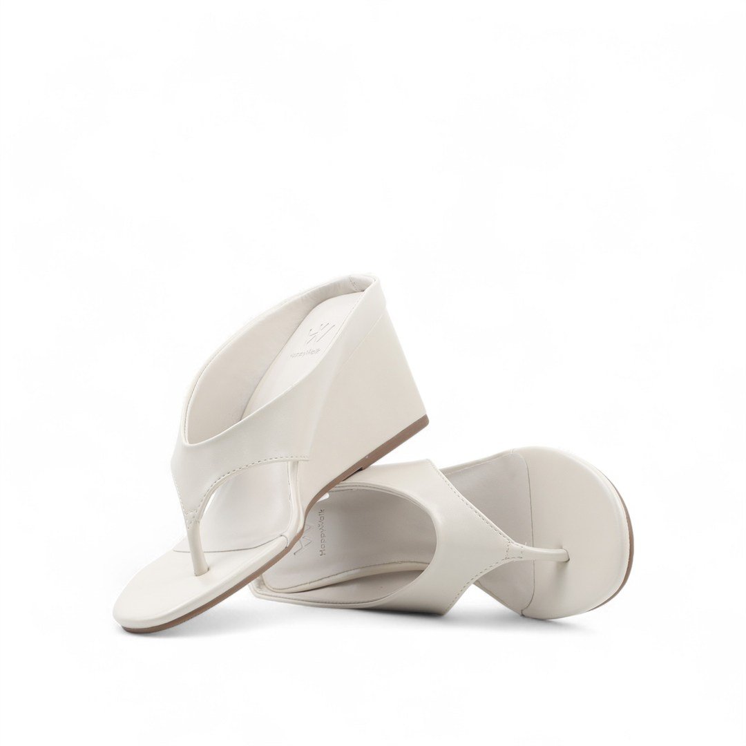 Tamanco Anabela Elegance Off White 5