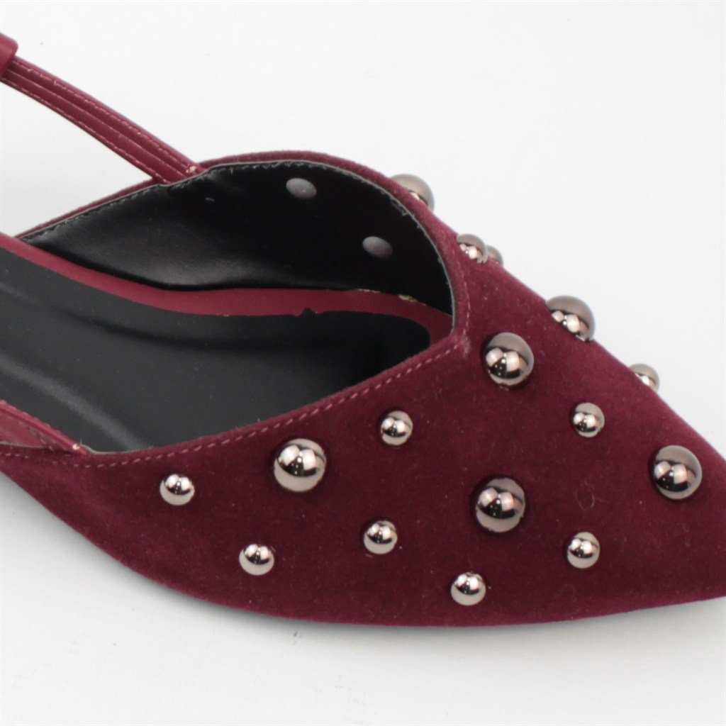 Sapatilha Slingback Detalhes Marsala 5