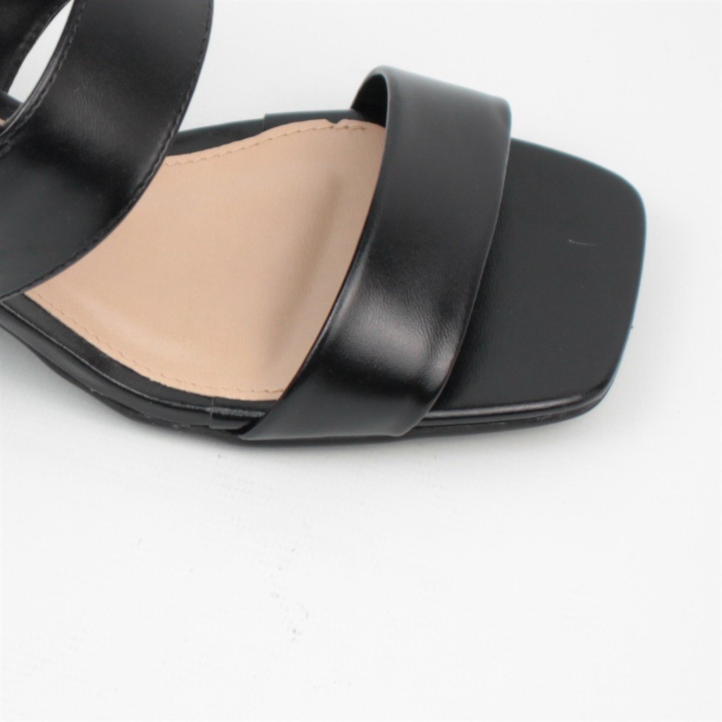 Sandália Salto Bloco Elástico Preto 3