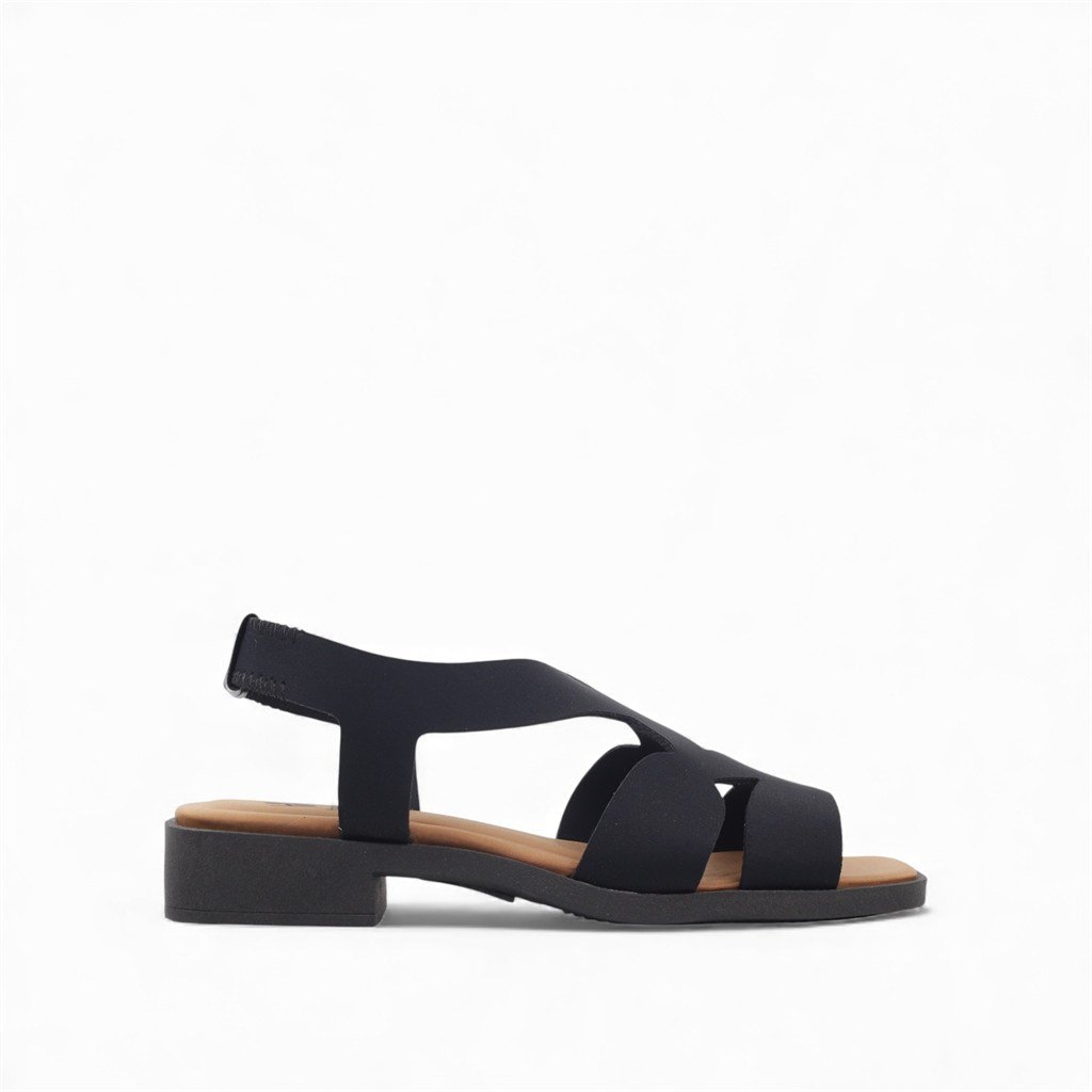 Sandália Salto Bloco Neoprene