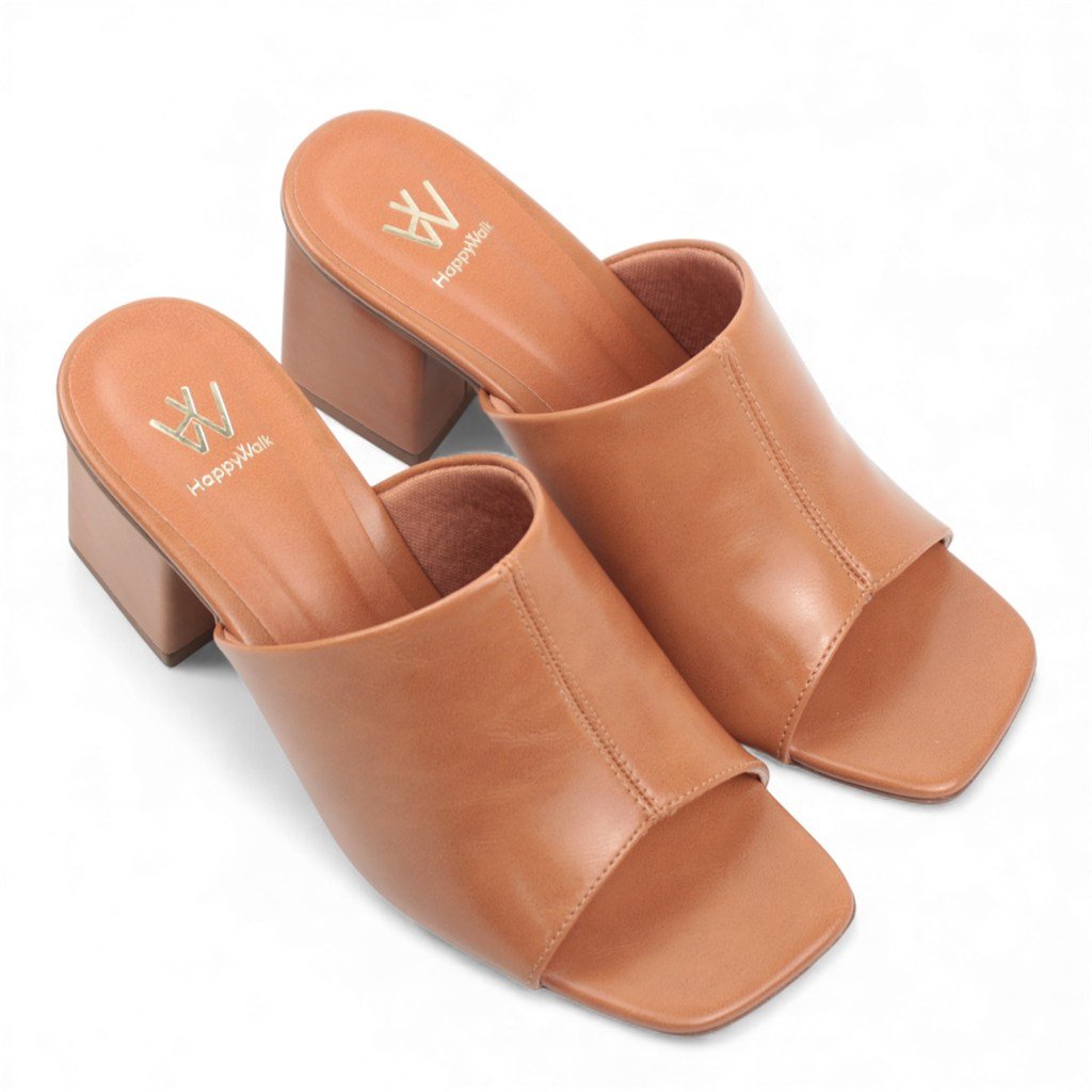 Tamanco Salto Bloco Marrom 5