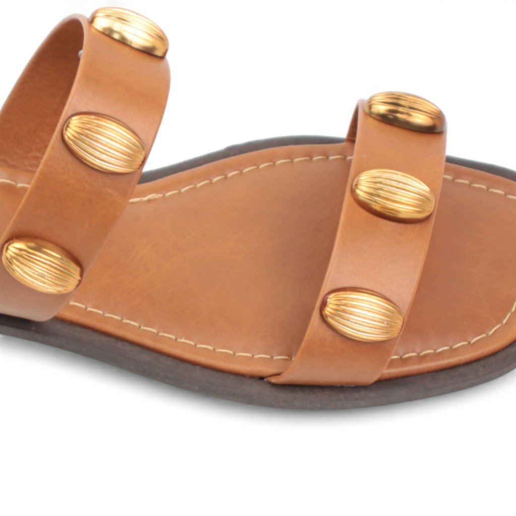 Rasteira Enfeite Metal Marrom 5