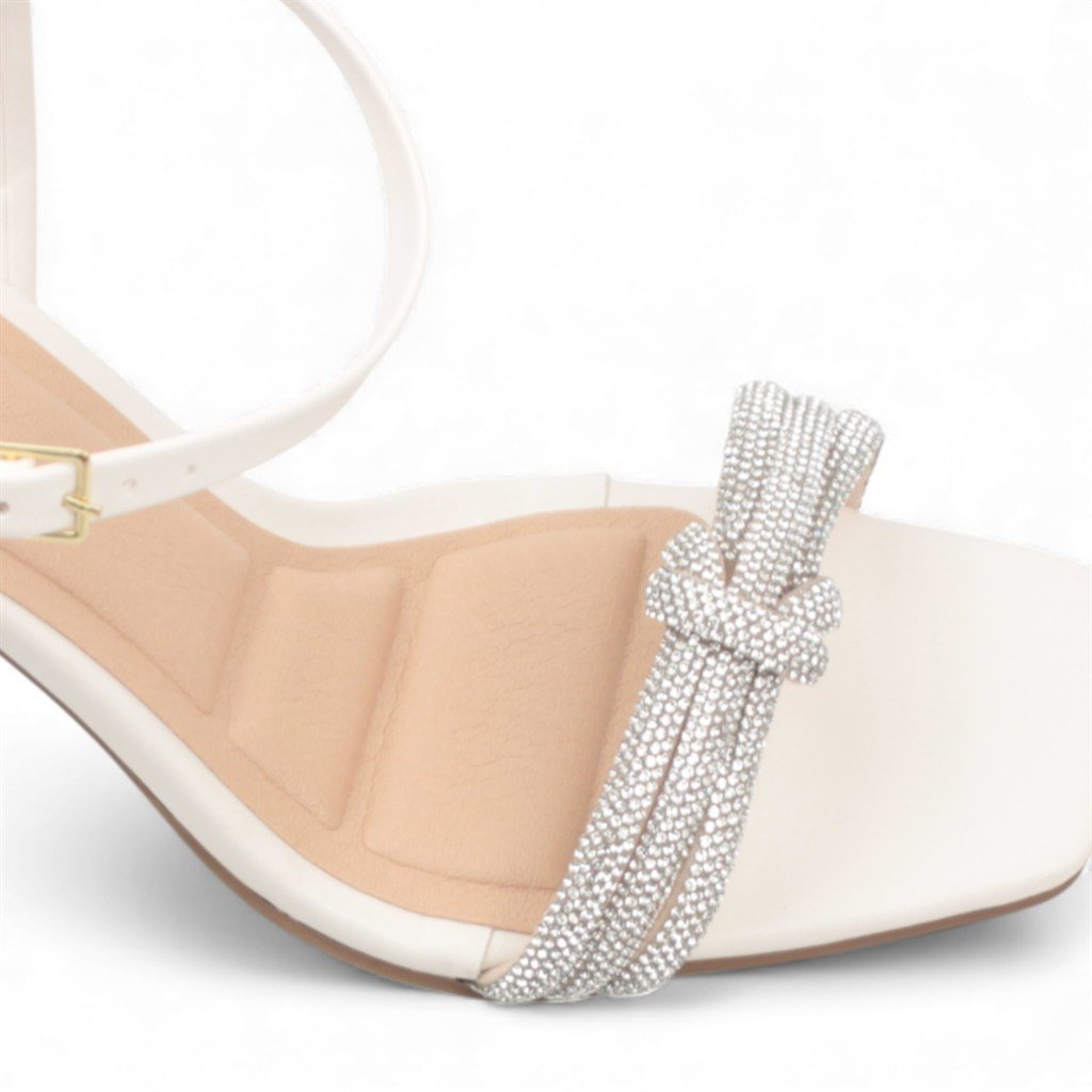 Sandália Salto Fino Glam Branco 4