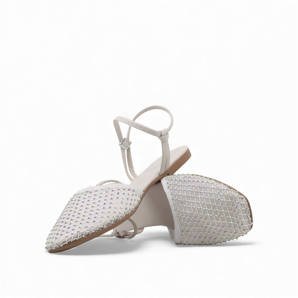 Sapatilha Slingback Tela Branco 3