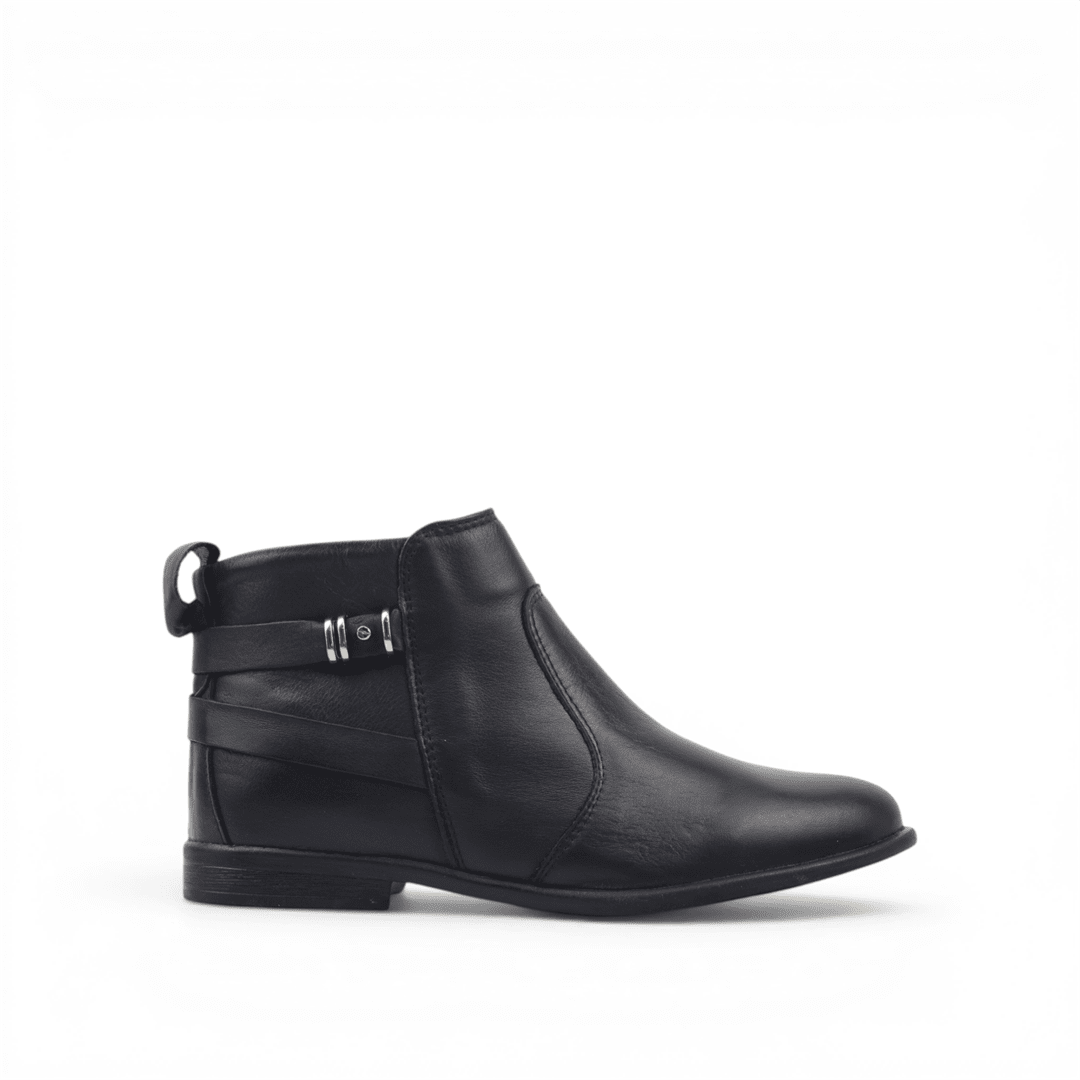 Bota Cano Baixo Couro