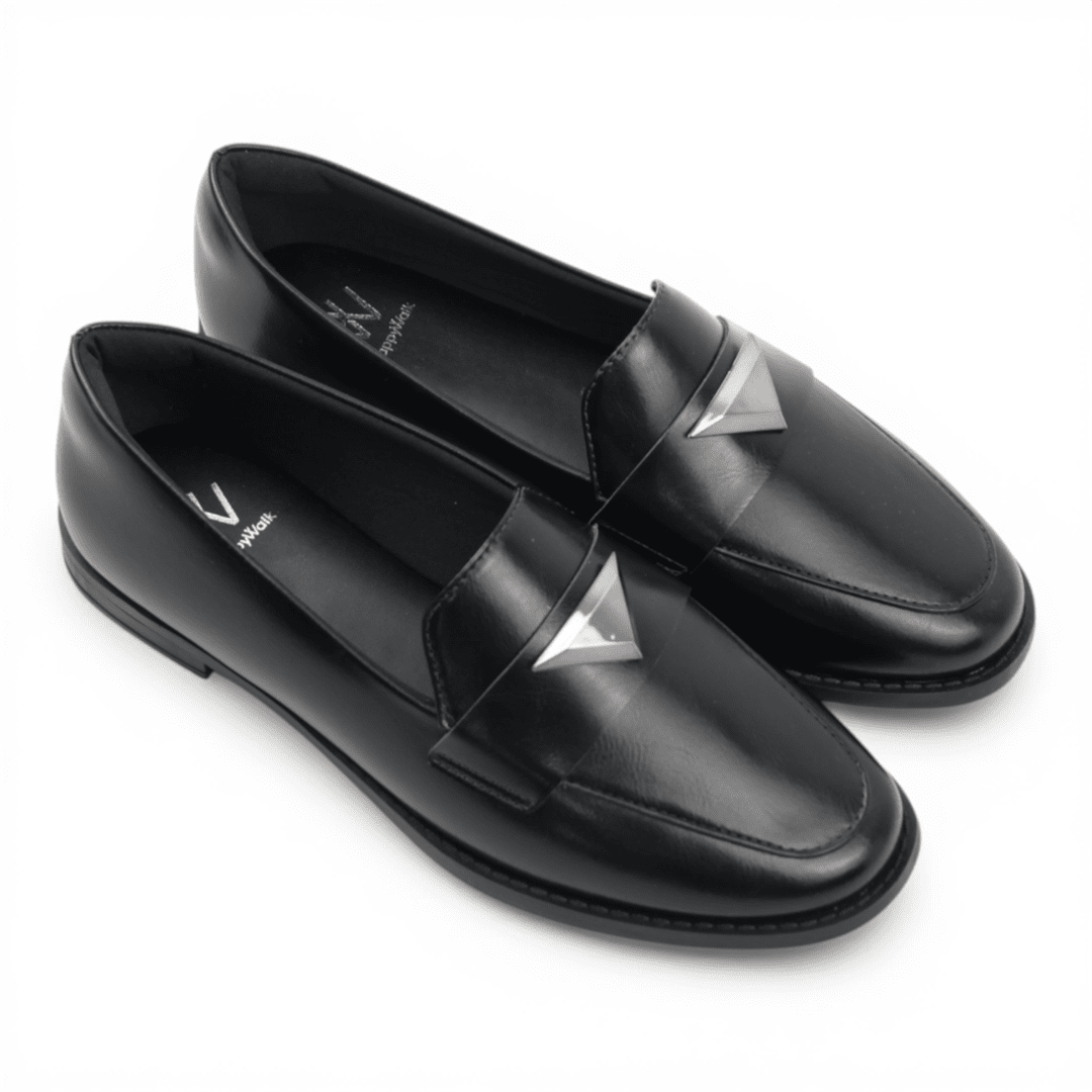 Mocassim Enfeite Metal Preto 3
