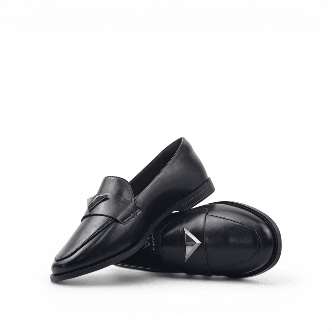 Mocassim Enfeite Metal Preto 4