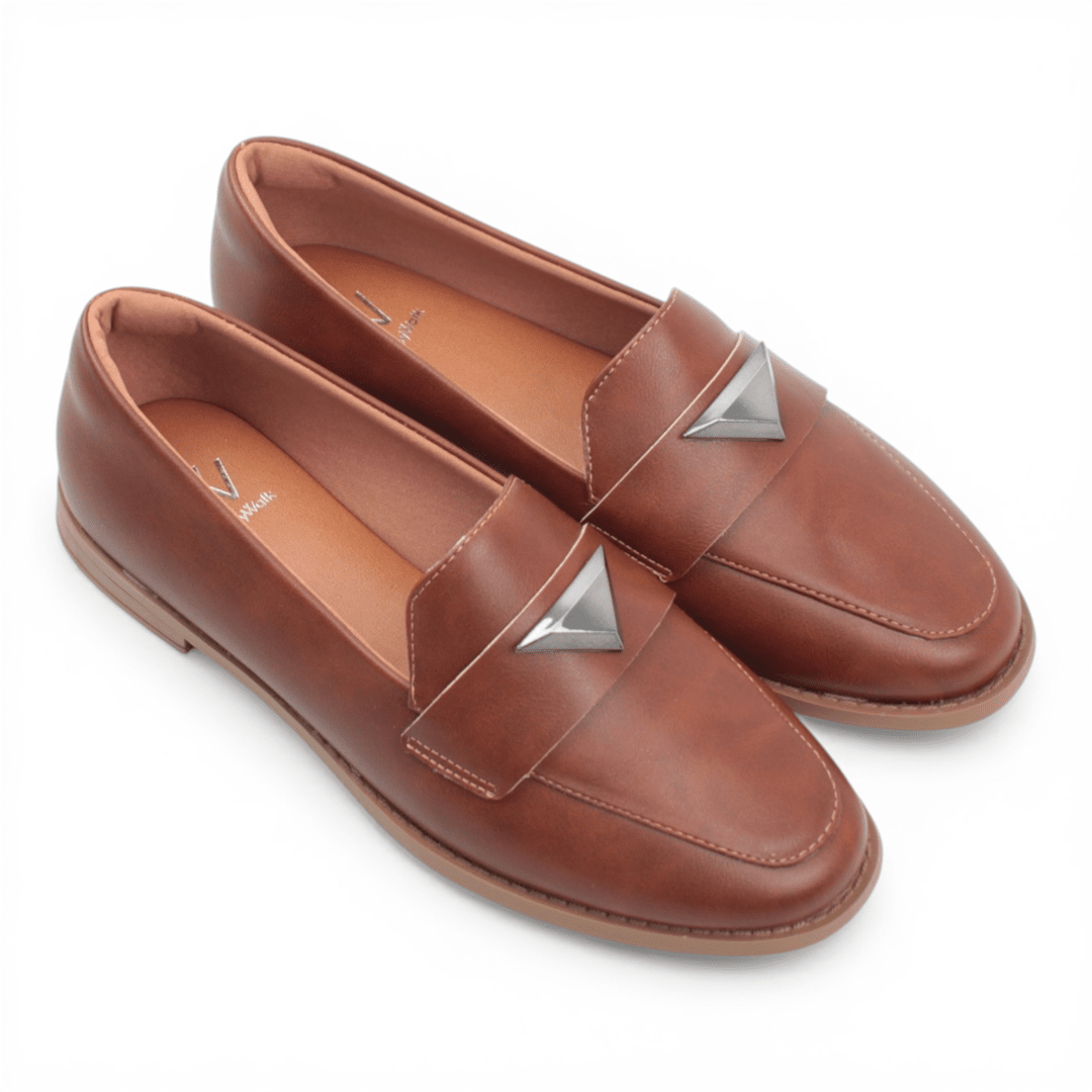 Mocassim Enfeite Metal Marrom 3