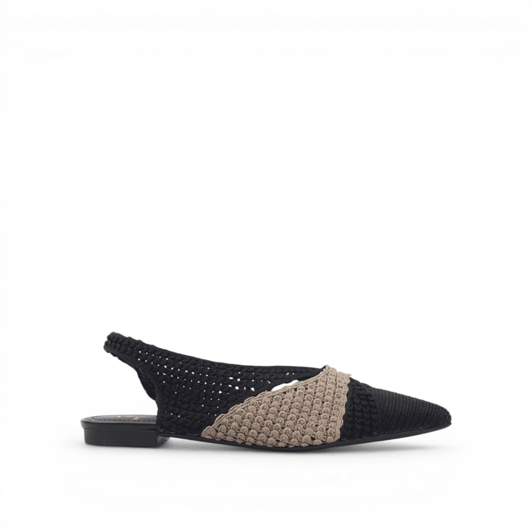 Sapatilha Slingback Bordada