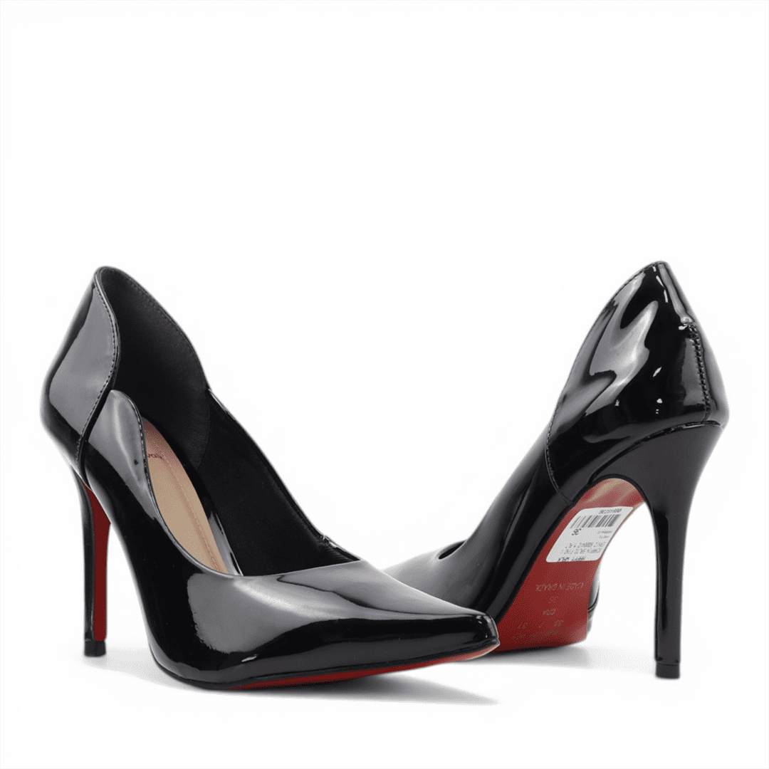 Scarpin Salto Fino Verniz Preto 3