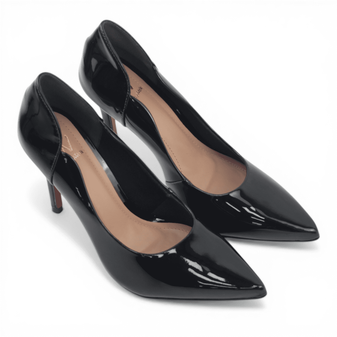 Scarpin Salto Fino Verniz Preto 4