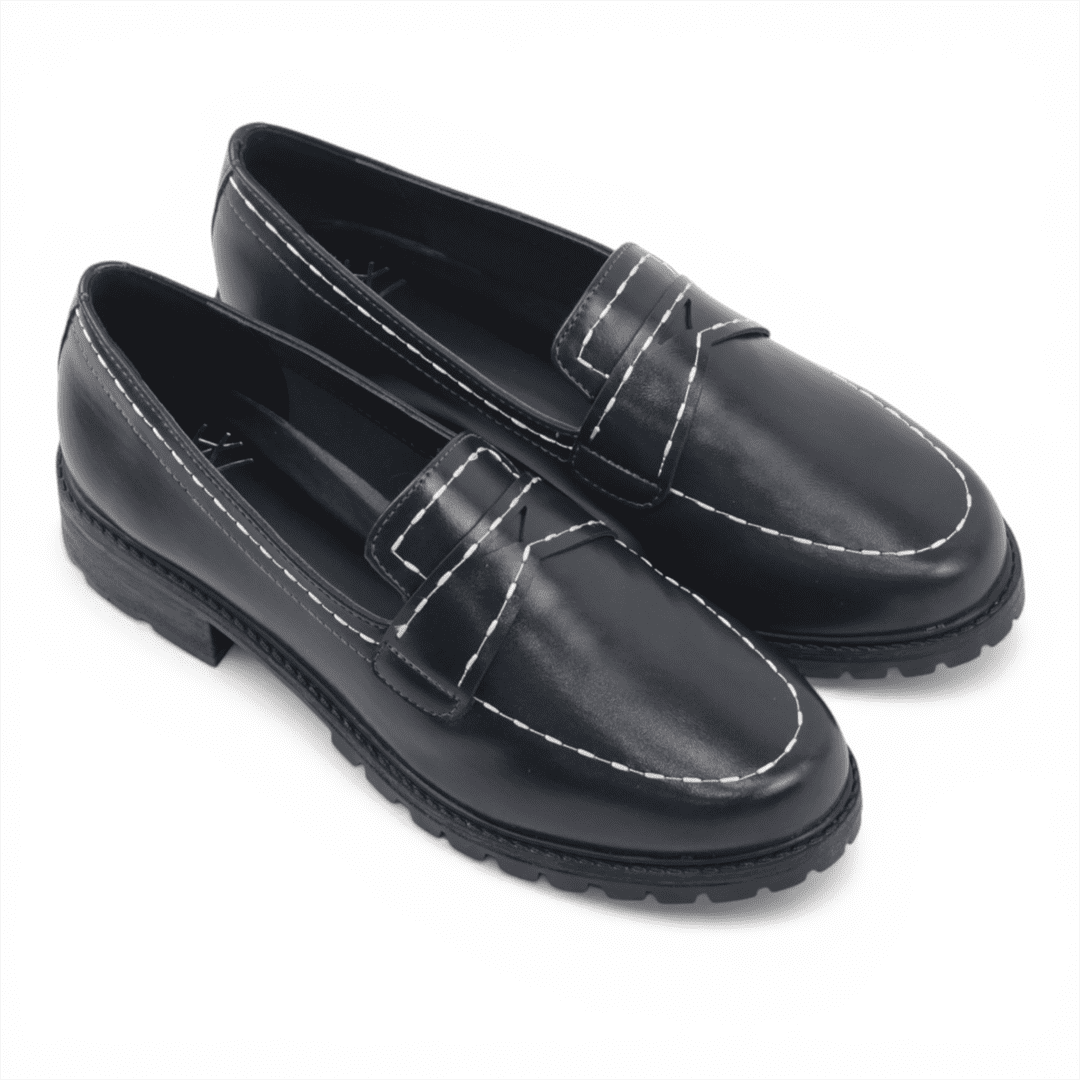 Mocassim Salto Bloco Preto 3