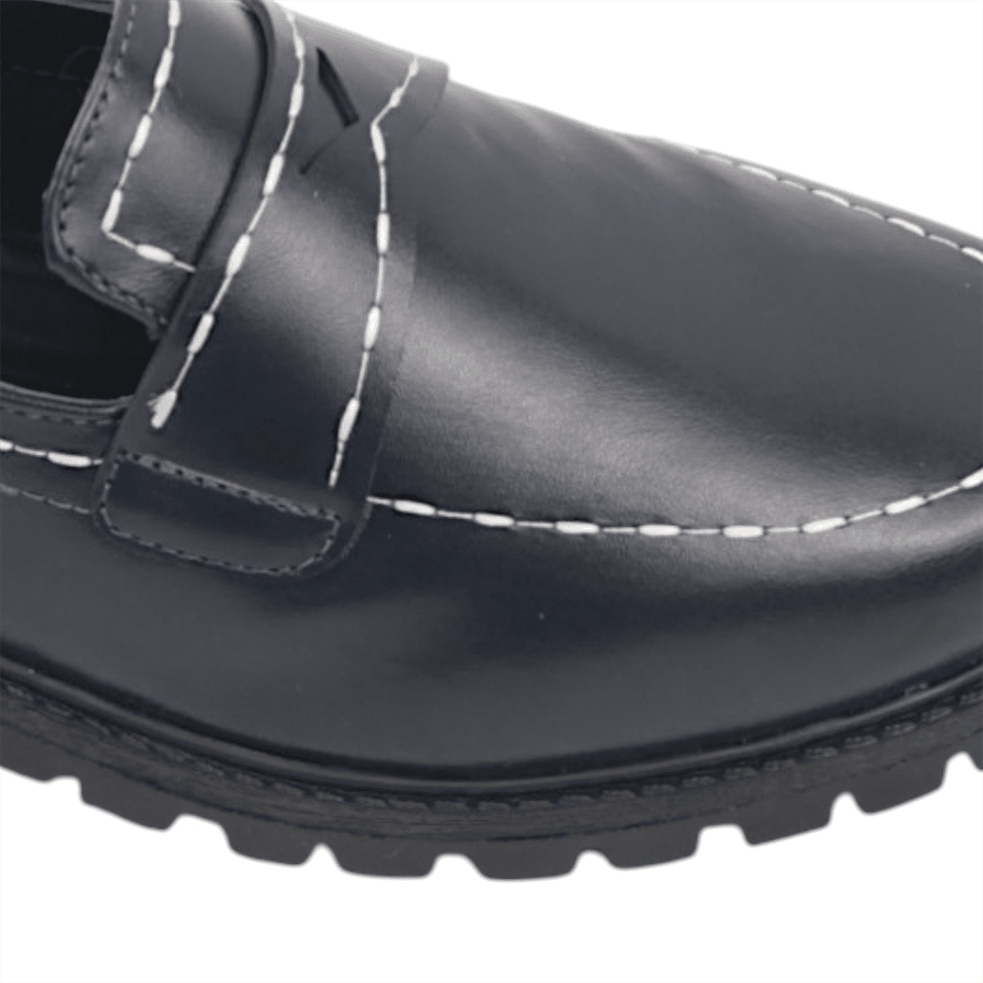 Mocassim Salto Bloco Preto 4