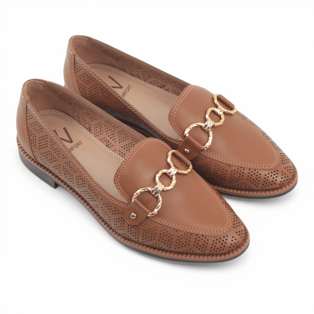 Mocassim Salto Bloco Couro Marrom 3