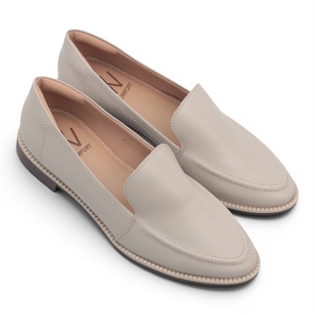 Mocassim Salto Bloco Couro Branco 3