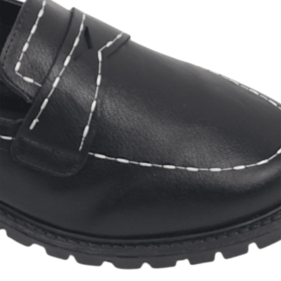 Mocassim Salto Bloco Preto 4