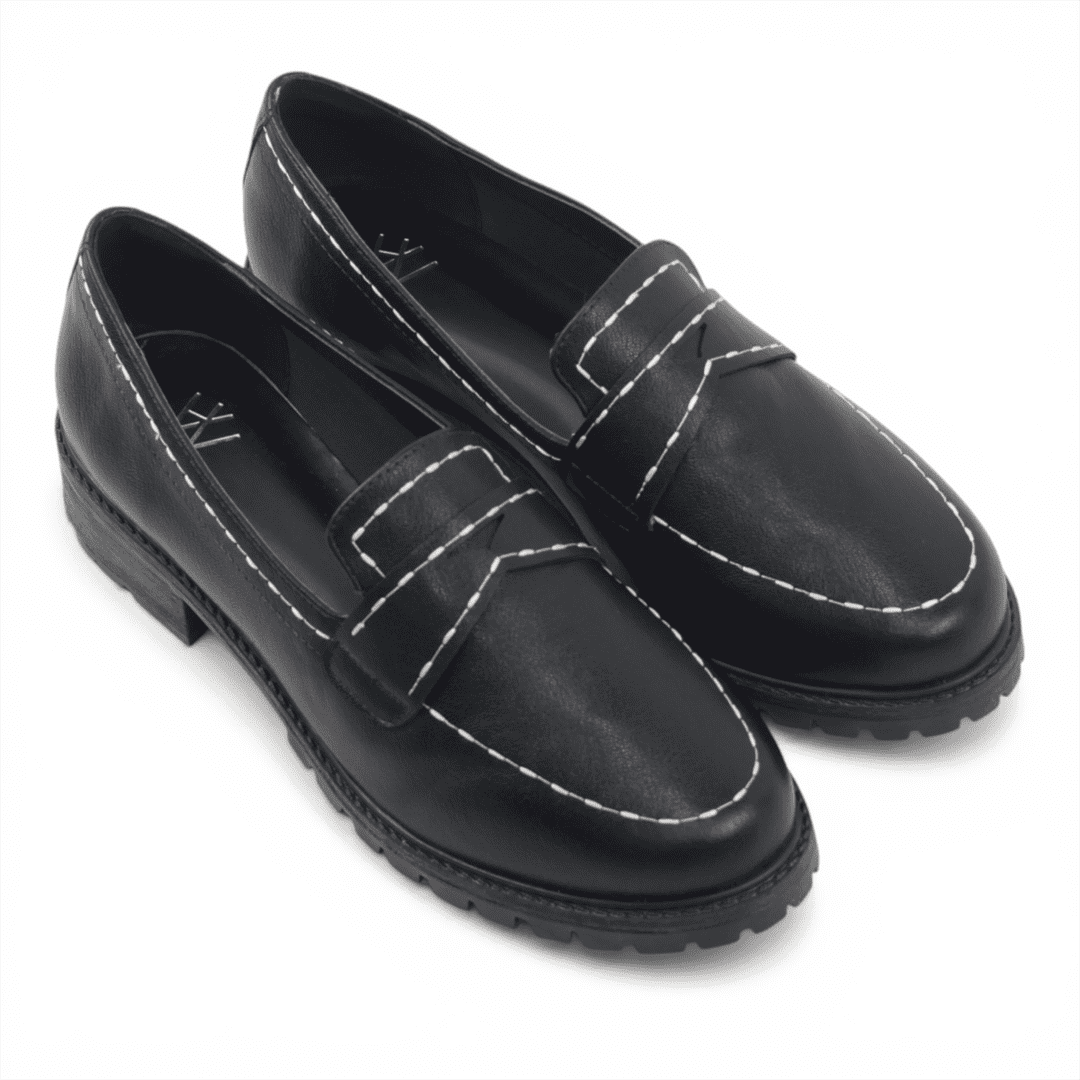 Mocassim Salto Bloco Preto 5