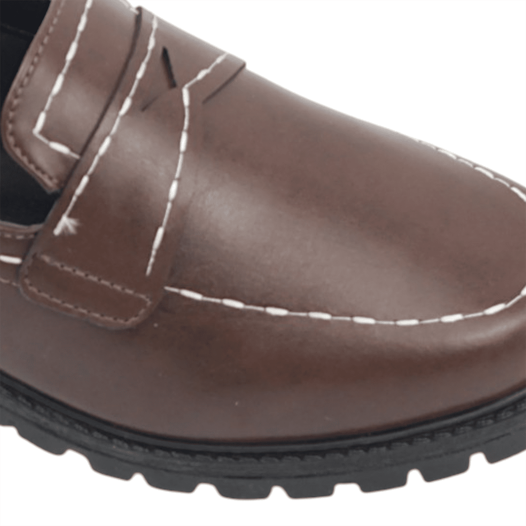Mocassim Salto Bloco Marrom 4