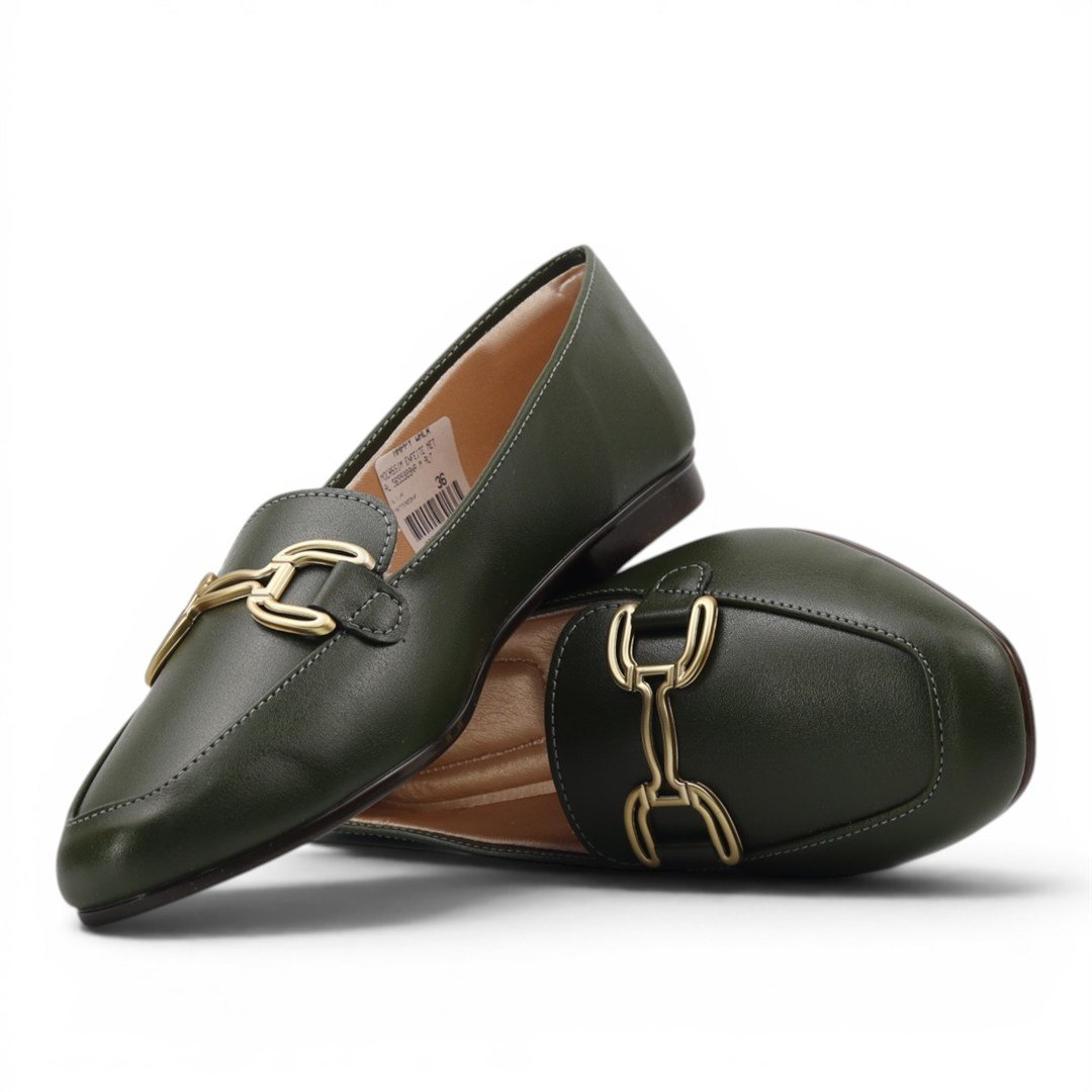 Sapatilha Mocassim Metal Verde 3