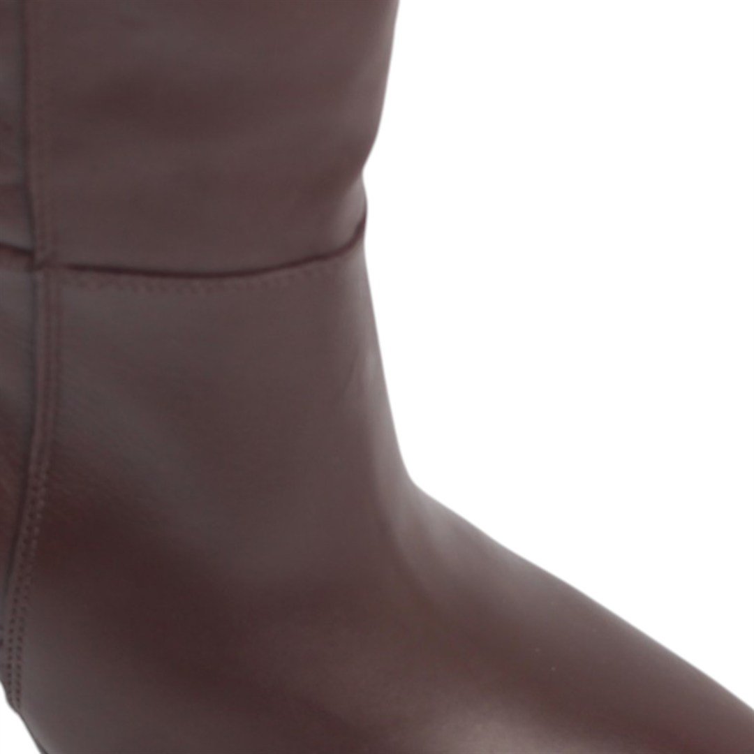 Bota Cano Longo Couro Marrom 4