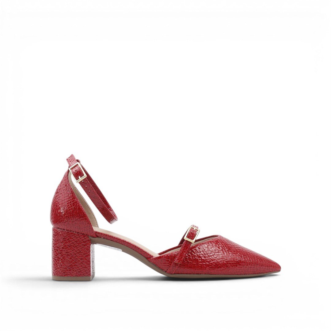 Scarpin Salto Bloco Verniz