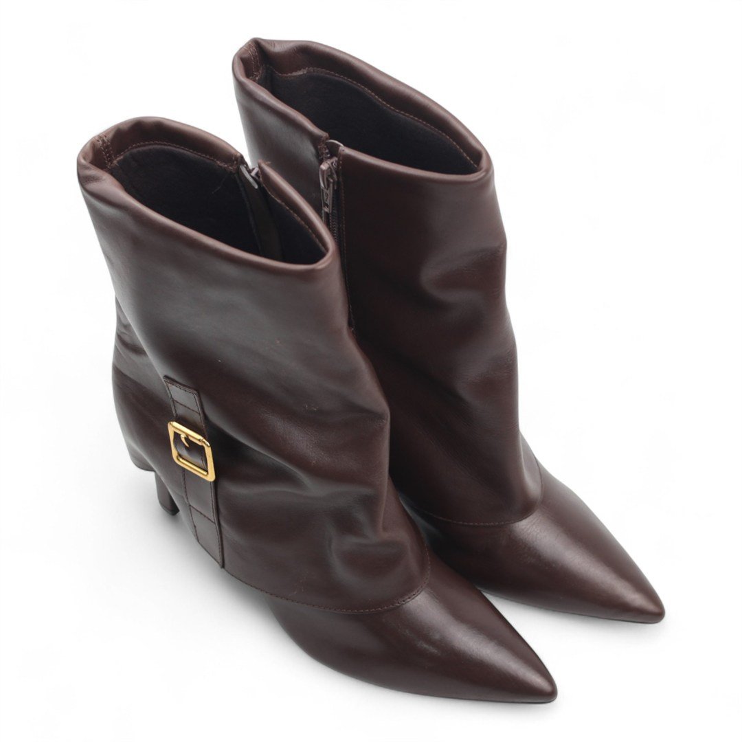 Bota Cano Médio Couro Marrom 3