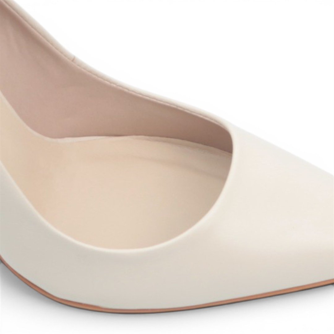 Scarpin Salto Fino Couro Pelica Branco 4