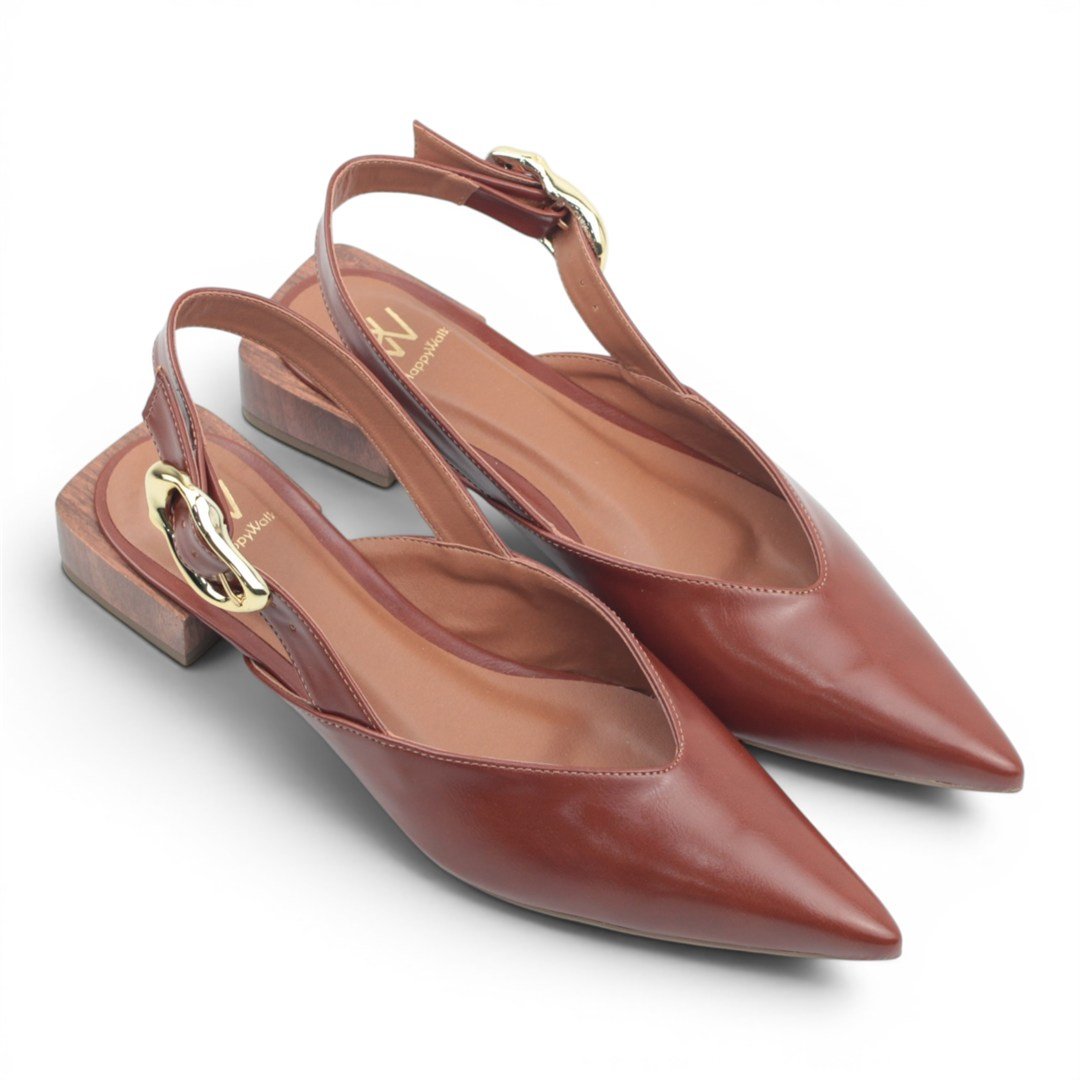 Sapatilha Slingback Marrom 2