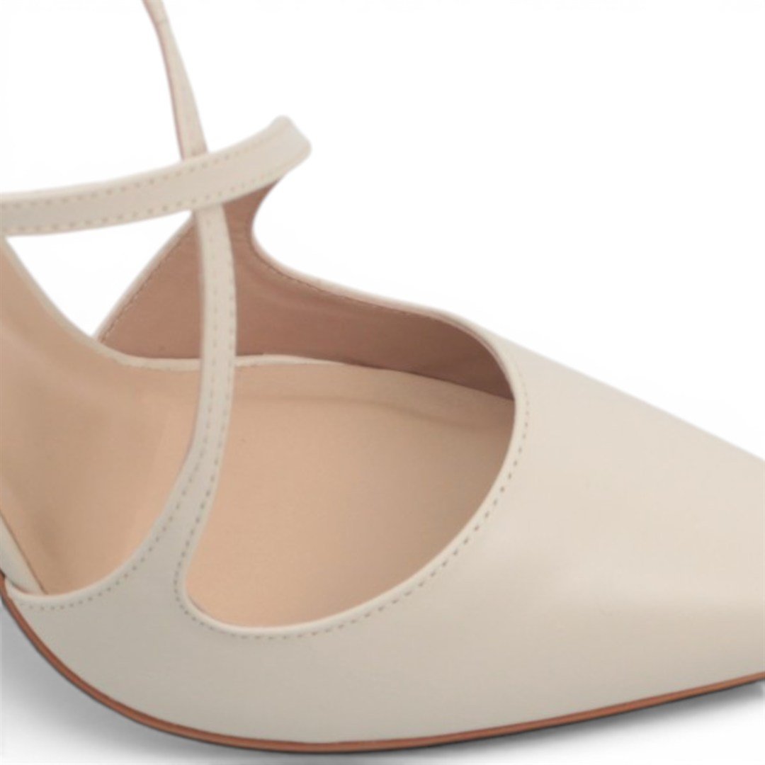 Scarpin Salto Fino Couro Pelica Branco 2