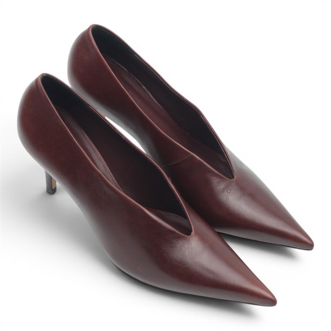 Scarpin Salto Fino Concept Marrom 2