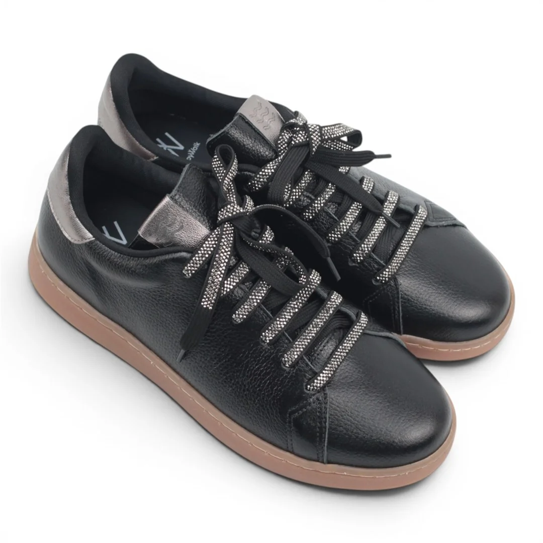 Tênis Flat Couro Preto 3