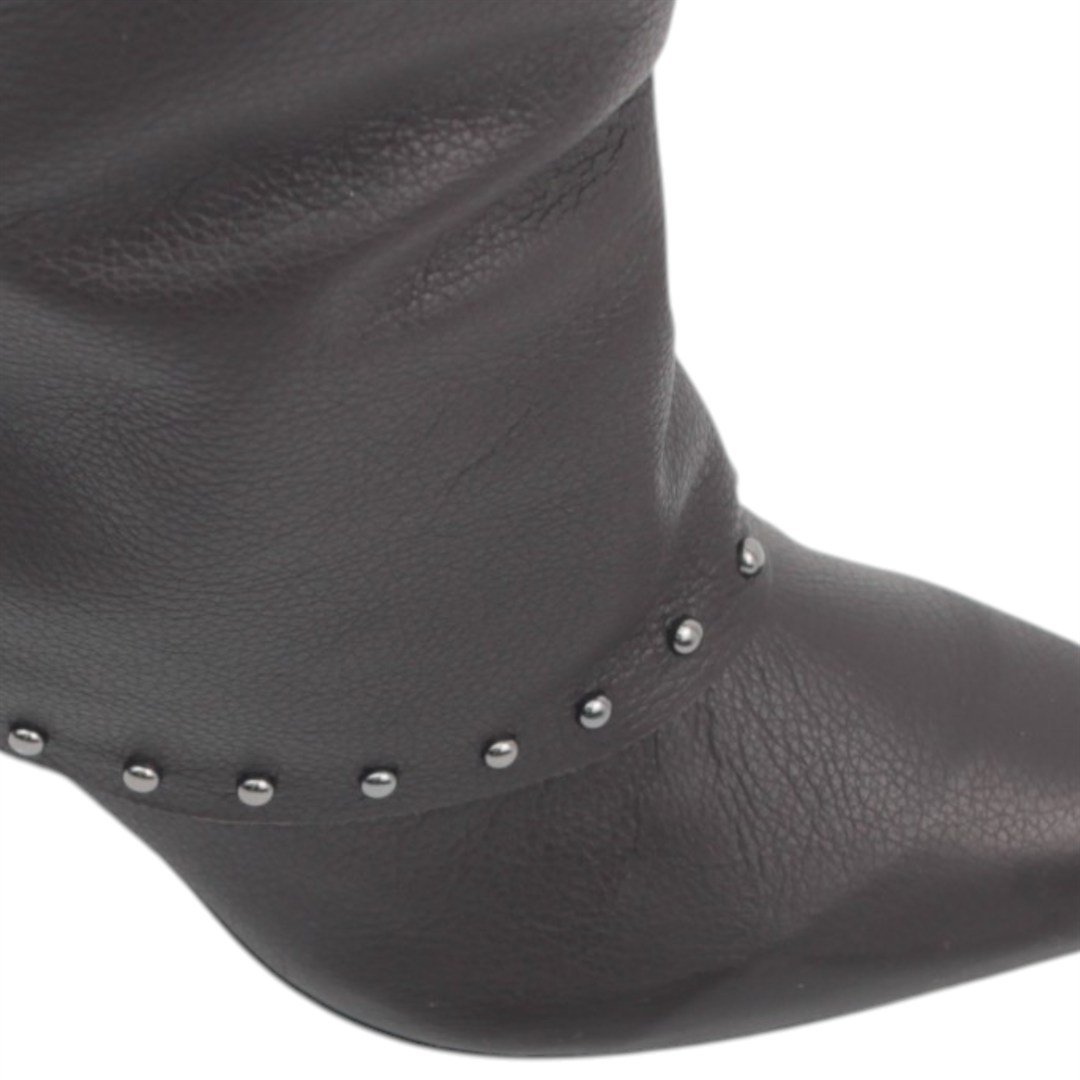 Bota Cano Baixo Couro Polaina Café 4