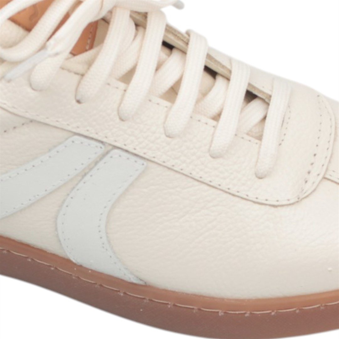 Tênis Flat Couro Amarração Branco 3