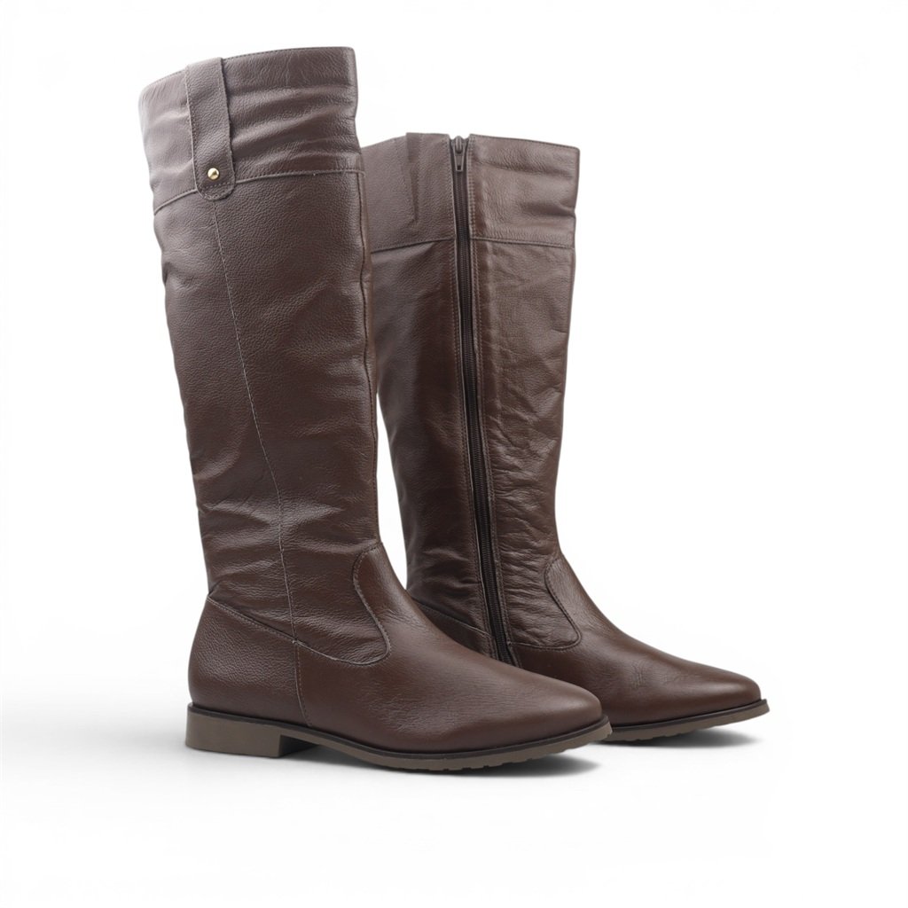 Bota Montaria Couro Marrom 2
