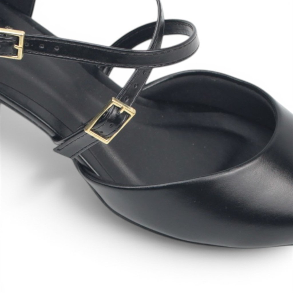 Scarpin Salto Bloco Preto 3