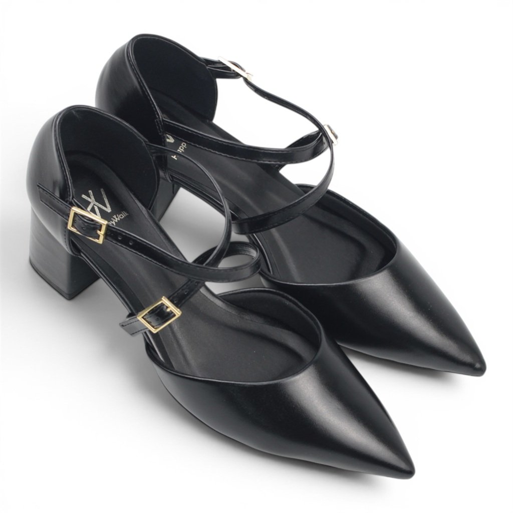 Scarpin Salto Bloco Preto 4