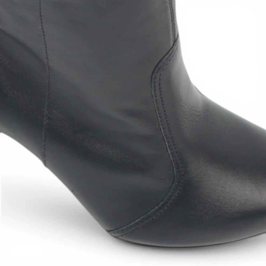 Bota Cano Baixo Salto Bloco Preto 4