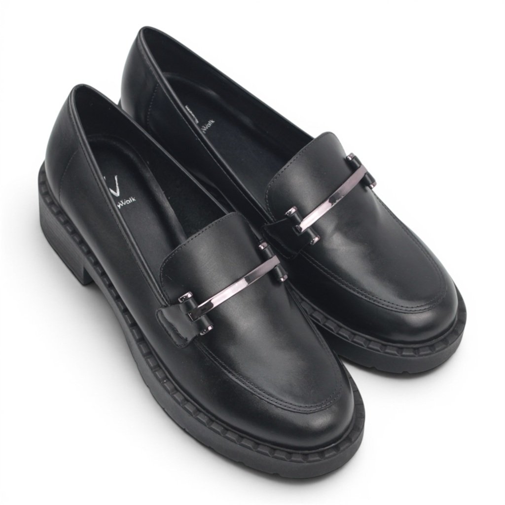 Mocassim Salto Bloco Couro 255025np Couro Preto 3