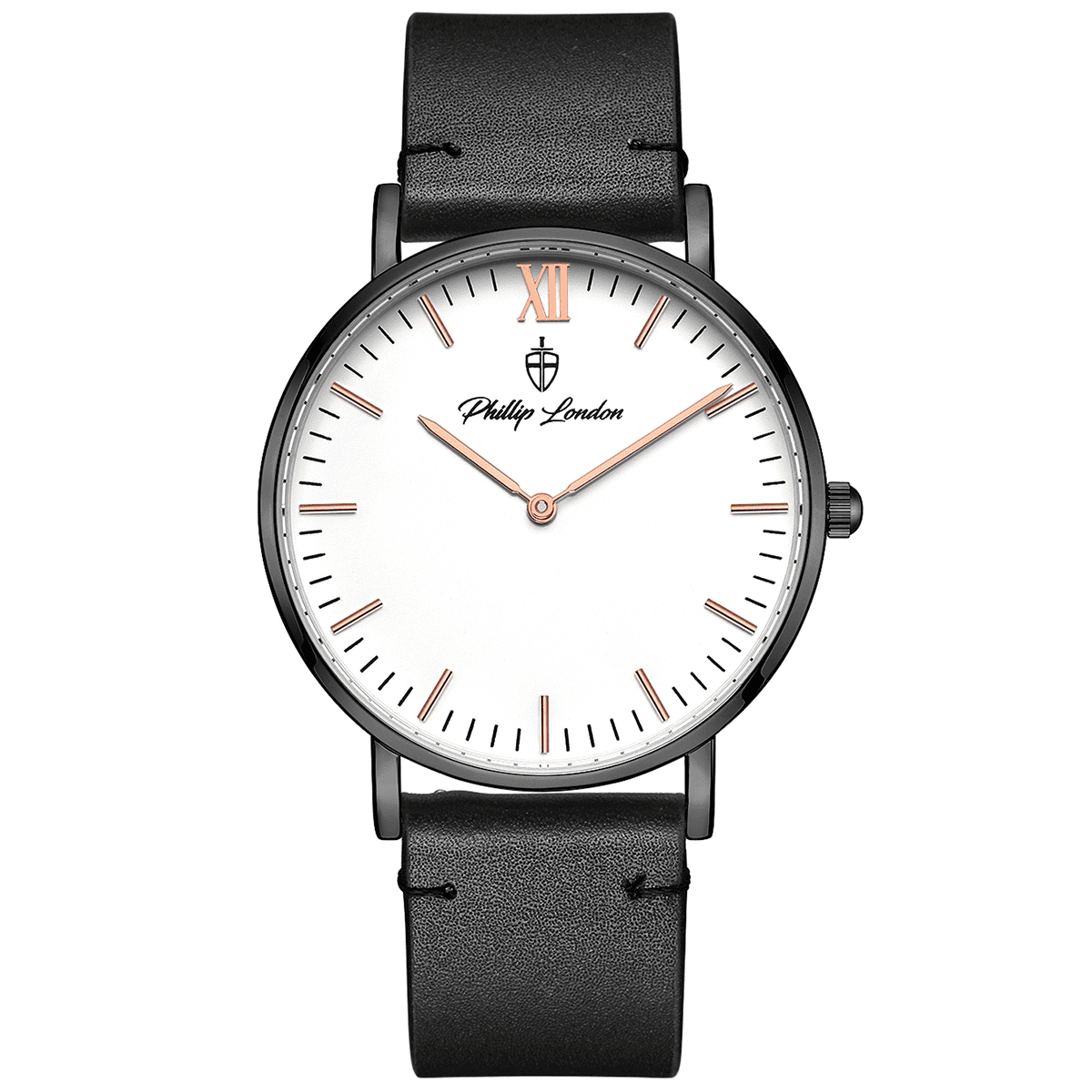 Relógio Masculino Greenwich Leather White Black 40mm Preto 1