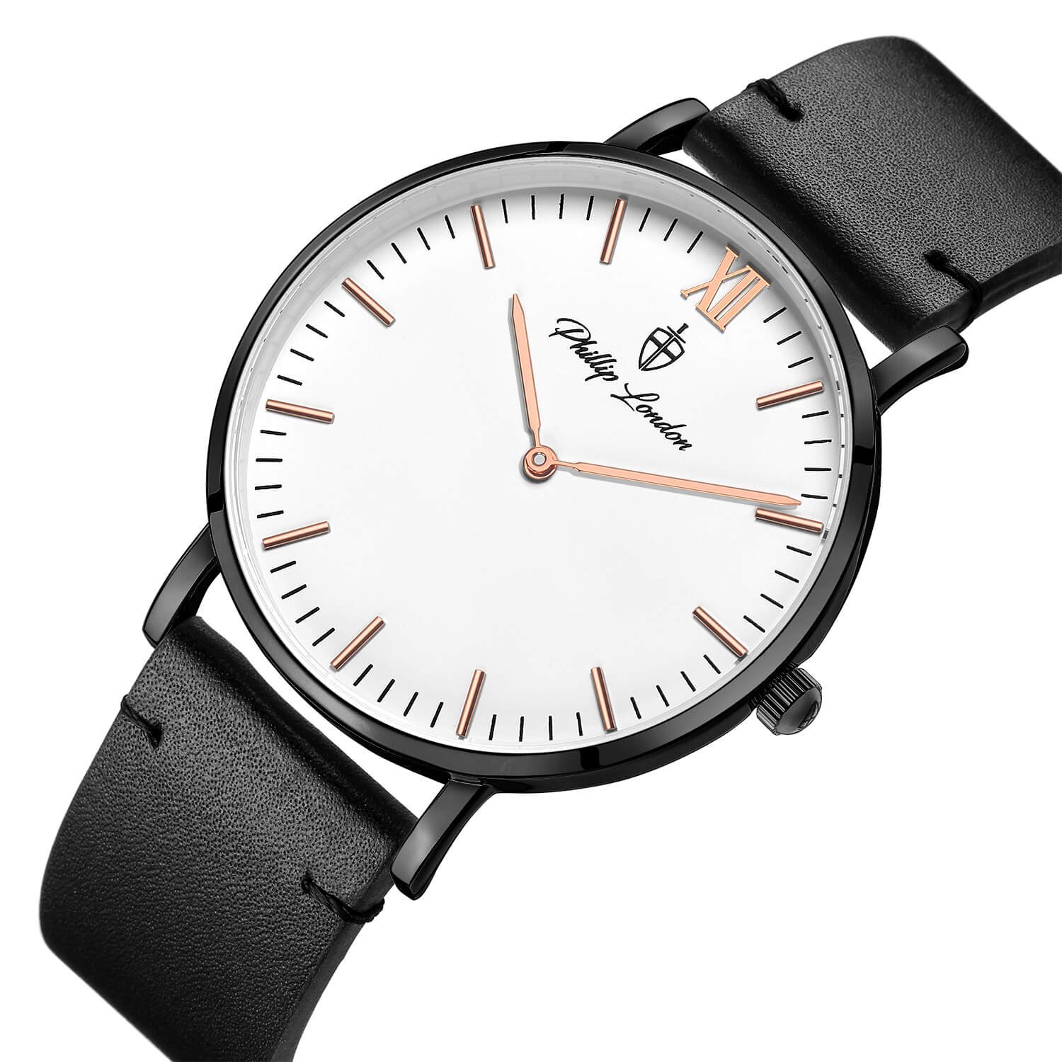 Relógio Masculino Greenwich Leather White Black 40mm Preto 2