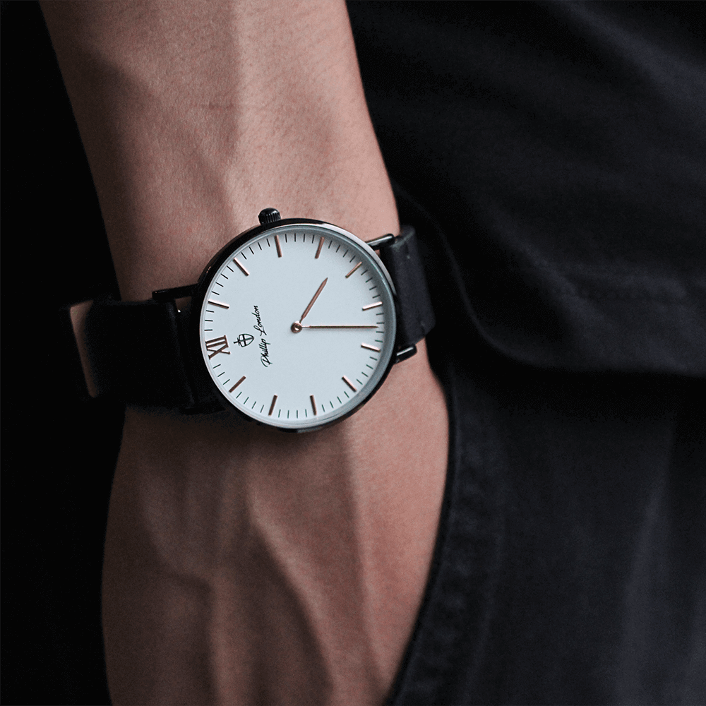 Relógio Masculino Greenwich Leather White Black 40mm Preto 4