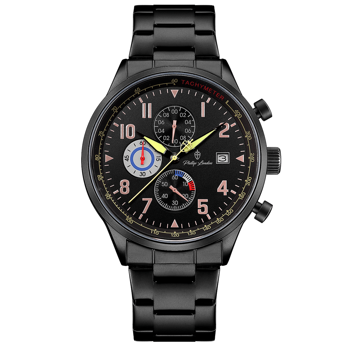 Relógio Masculino Aviator Steel All Black II 44mm