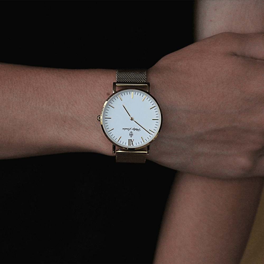 Relógio Masculino Greenwich Mesh Golden White 40mm Dourado 4