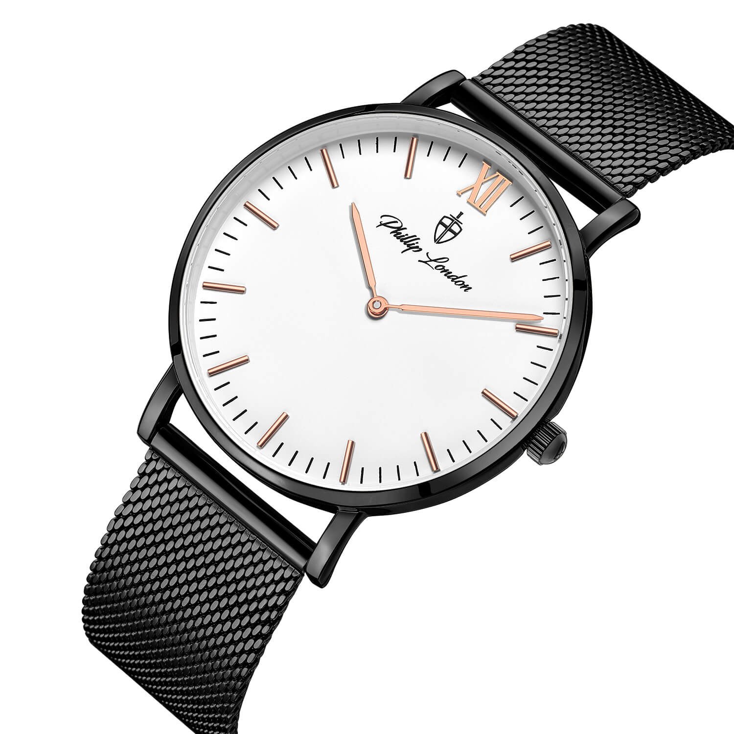 Relógio Masculino Greenwich Mesh White Black 40mm Preto 2