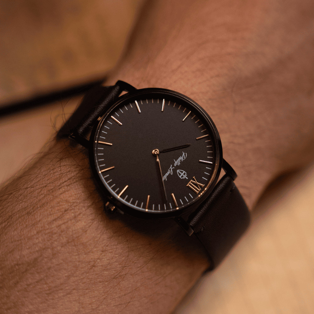 Relógio Masculino Greenwich Leather All Black 40mm Preto 4