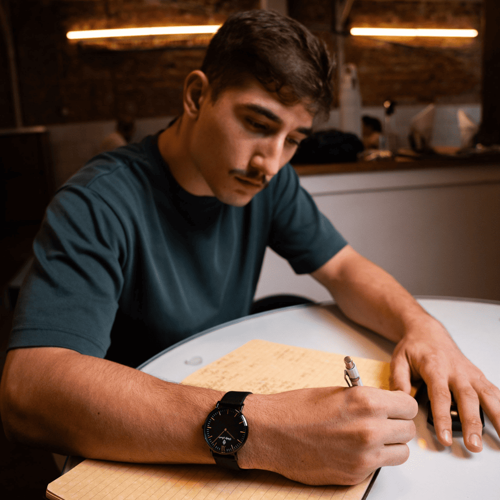 Relógio Masculino Greenwich Leather All Black 40mm Preto 6