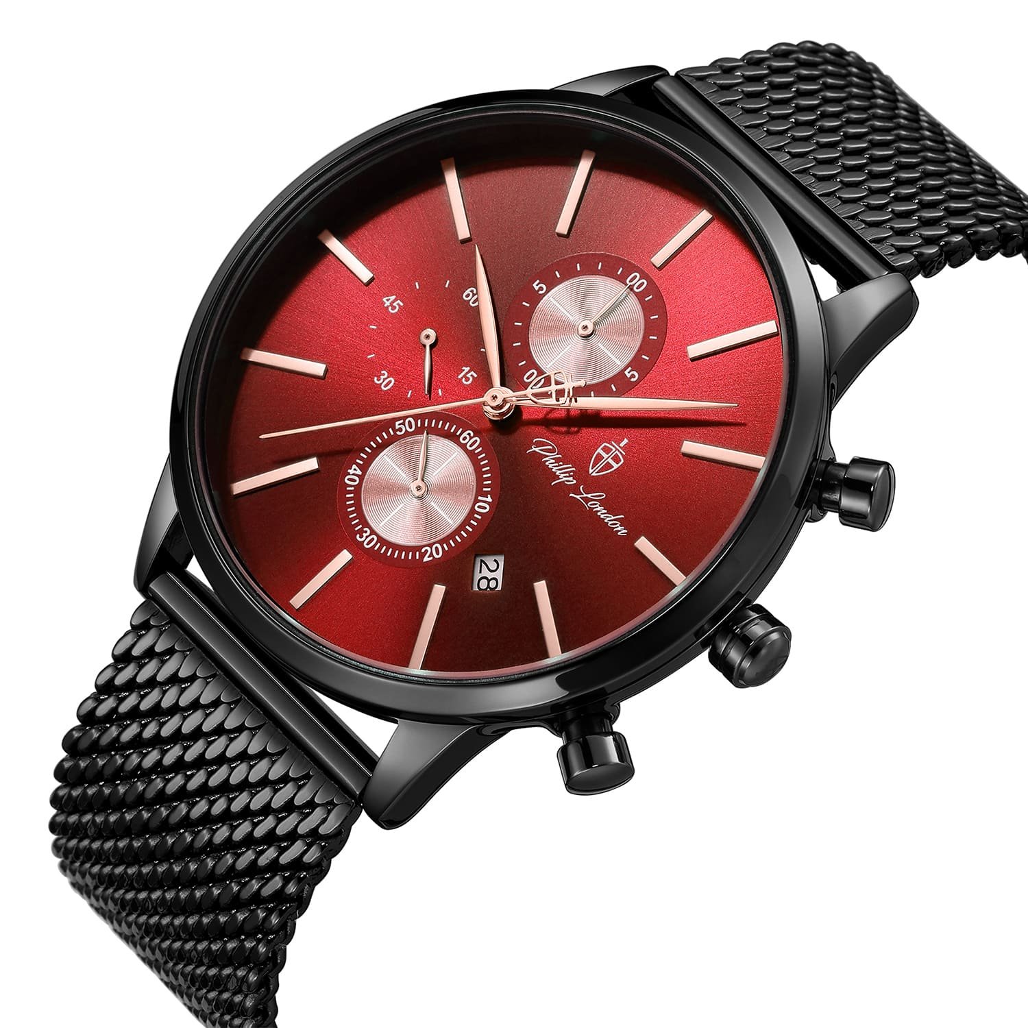 Relógio Masculino Lancelot Ruby Black 44mm Preto 2