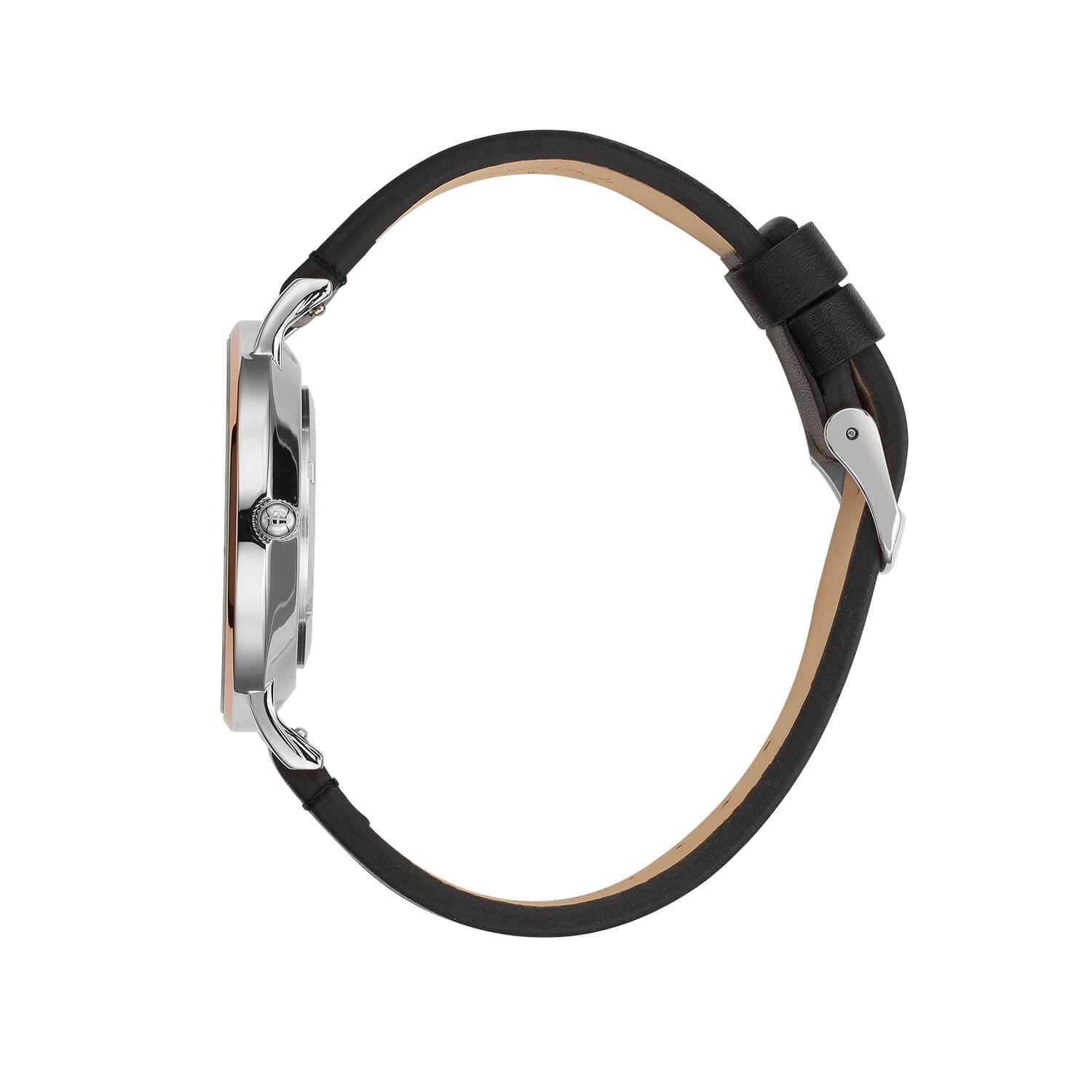 Relógio Masculino Greenwich Leather Rose White Black 40mm Preto 3