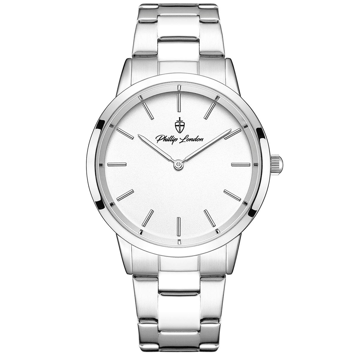 Relógio Masculino Beckham Steel Silver White 40mm